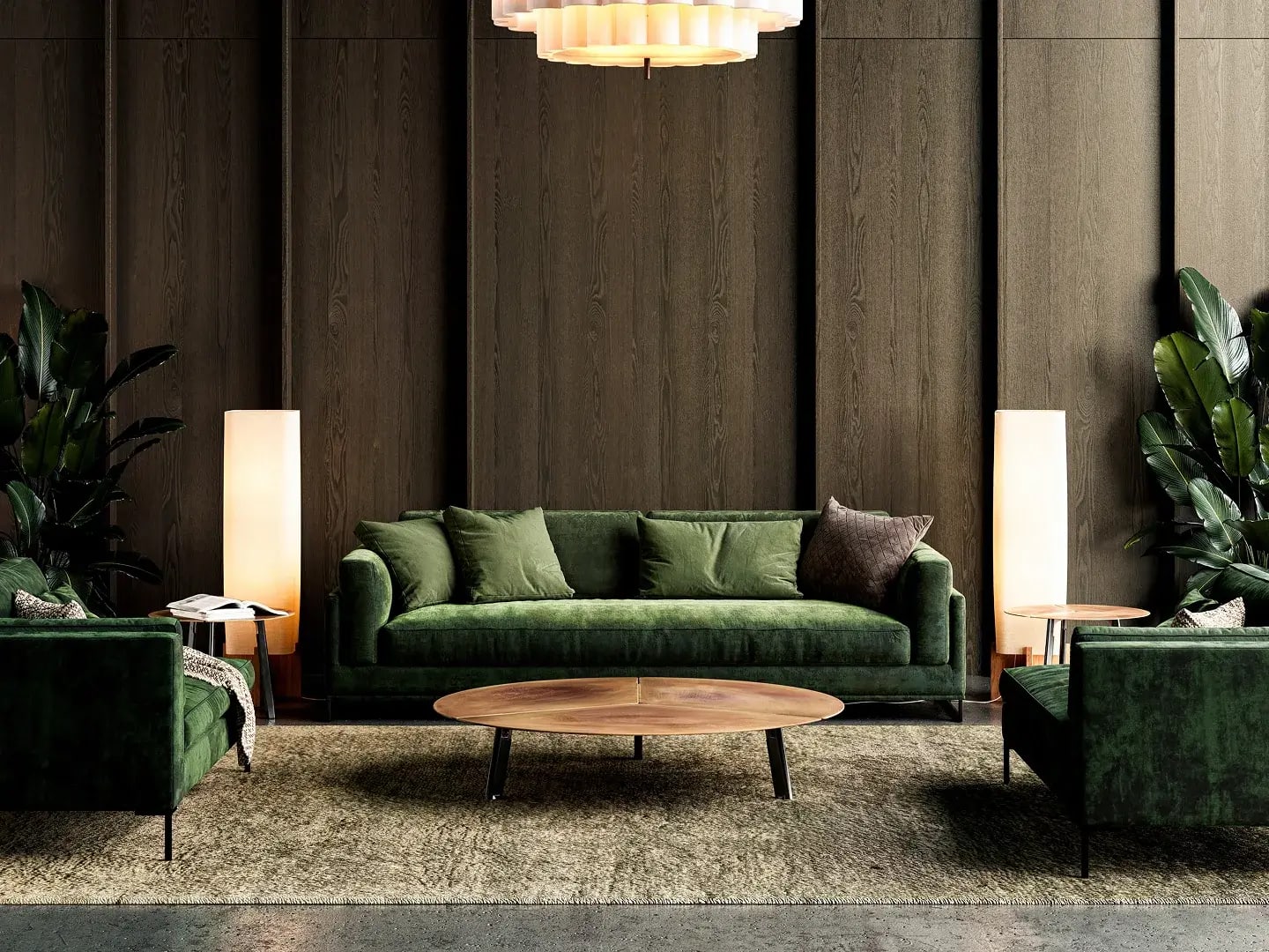 Hotel lobby featuring Havwoods' PurePanel Querkus European oak panels.